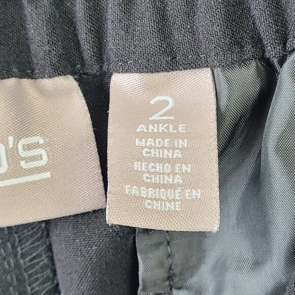 Chico’s black comfort pull on pants size 2 ankle - Picture 12 of 14